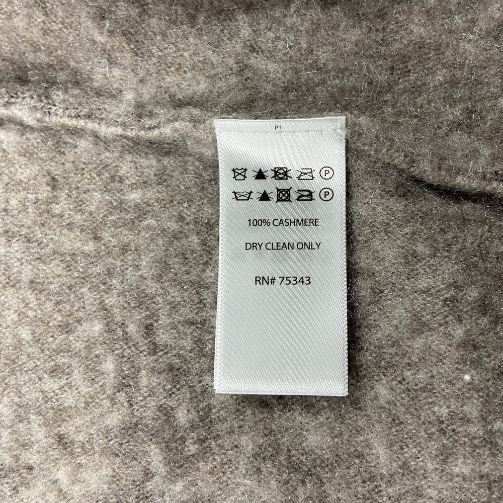 Tahari Pure Luxe 100% 2-ply Cashmere Open Front Cardigan Brown Women's S Classic - Picture 5 of 8